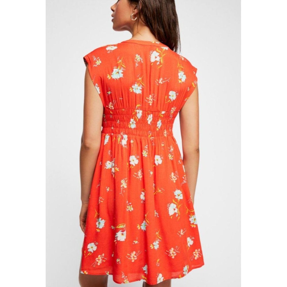 Free People Greatest Day Smocked Mini Dress XS - Picture 4 of 7